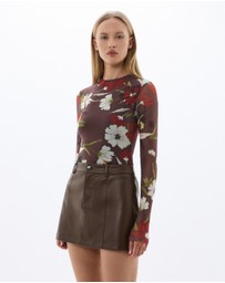 Dazie - Laneway PU Low Waist Mini Skirt