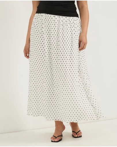 Atmos&Here Curvy - Plisse Maxi Skirt