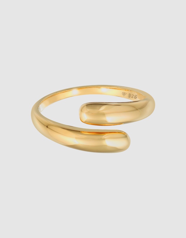 Elli Jewelry - Ring Everday 925 Sterling Silver Gold-Plated