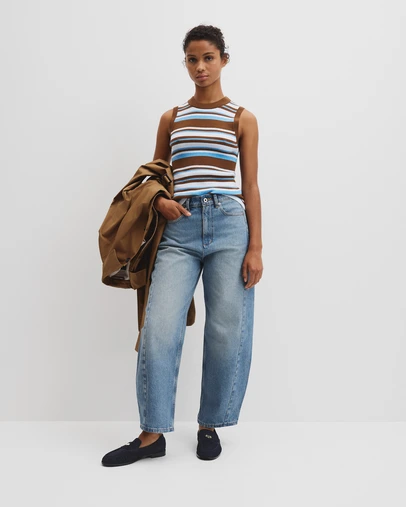 Country Road - Australian Merino Crew Neck Stripe Knit Tank