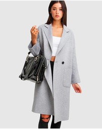 Belle & Bloom - Publisher Double-Breasted Wool Blend Coat