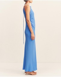 Shona Joy - Pierce High Neck Ruched Maxi Dress