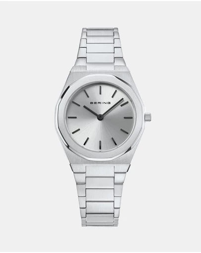 Bering - Ladies Classic Polished 32mm Silver Strap Watch