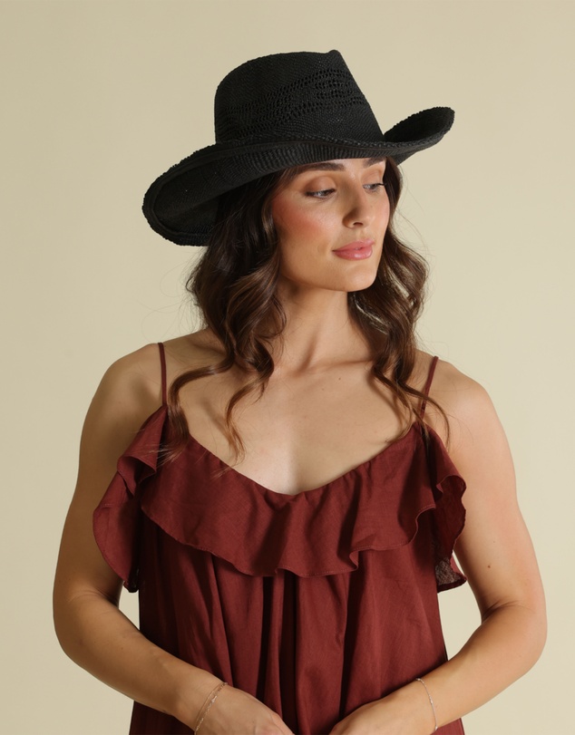 Morgan & Taylor - Beckett Cowboy Fedora in Black