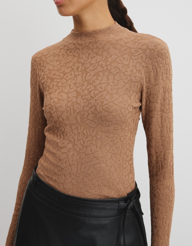 Country Road - Animal Jacquard Knit Top