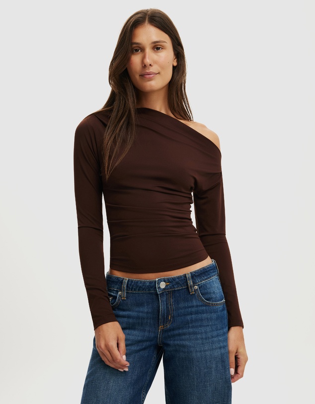 Cotton On - Georgie Off Shoulder LS Top