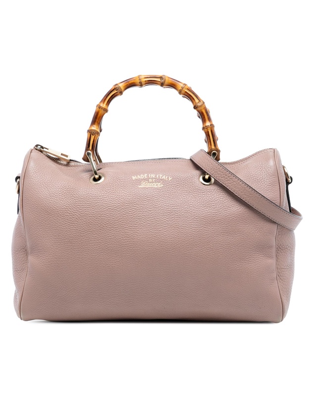 Pre-Loved by Azura Reborn - Pre-Loved Medium Calfskin Bamboo Shopper Boston Bag