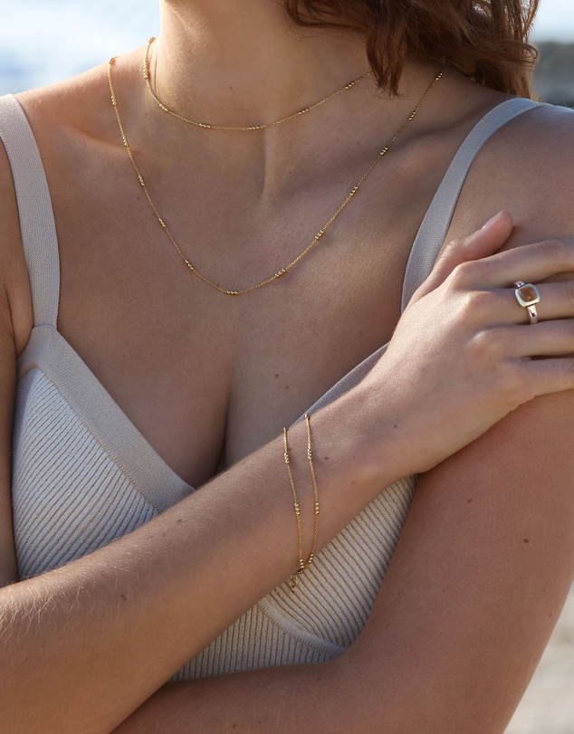 Najo - Halcyon Yellow Gold Bracelet (18.5cm+ext)