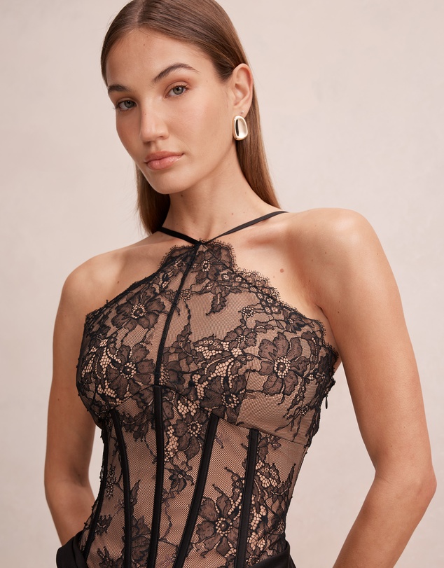 Forever New - Nellie Lace Halter Neck Maxi Dress