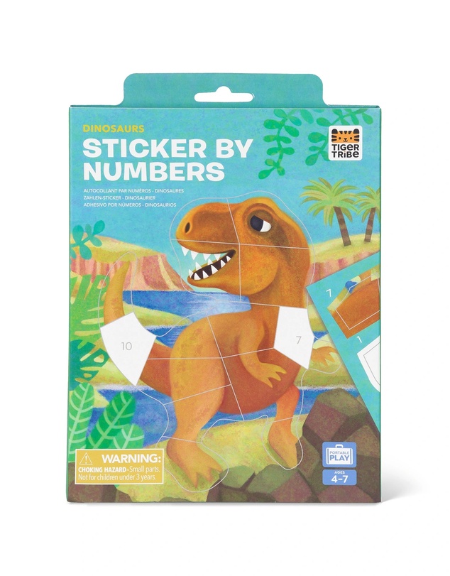 Tiger Tribe - Sticker By Numbers - Dinosaurs