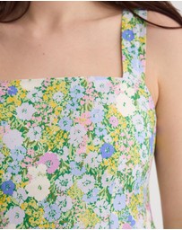 Oxford - Terra Ditsy Floral Linen Dress