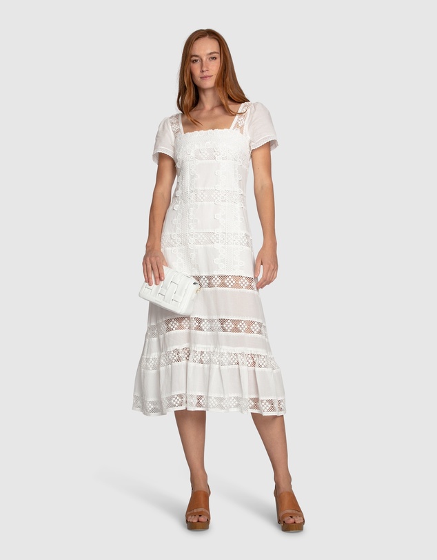 Belle & Bloom - The Wild Rose Hour Lace Midi Dress