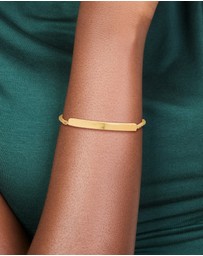 Lovisa - Waterproof Gold Plated Stainless Steel Twist Engravable Bar Toggle Bracelet