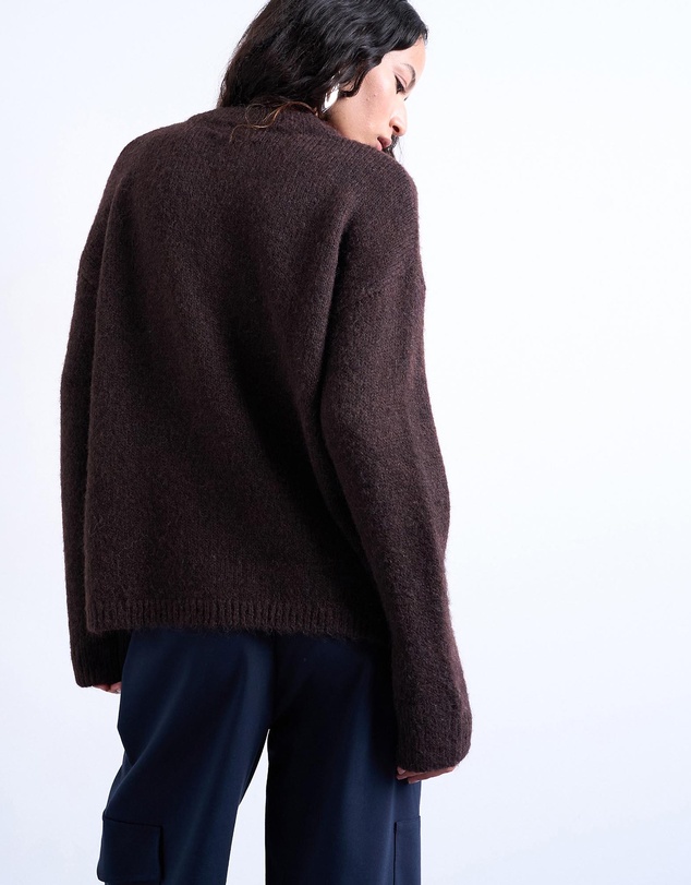 TOPSHOP - Knitted Boxy Fluffy Crew Neck Jumper