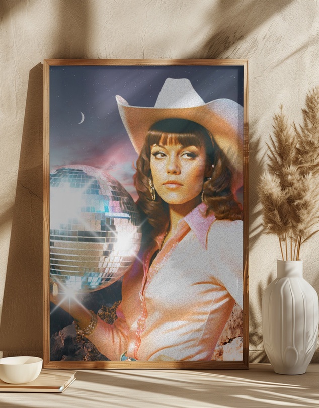 Olive et Oriel - Cosmic Cowgirl by Athene Fritsch Art Print