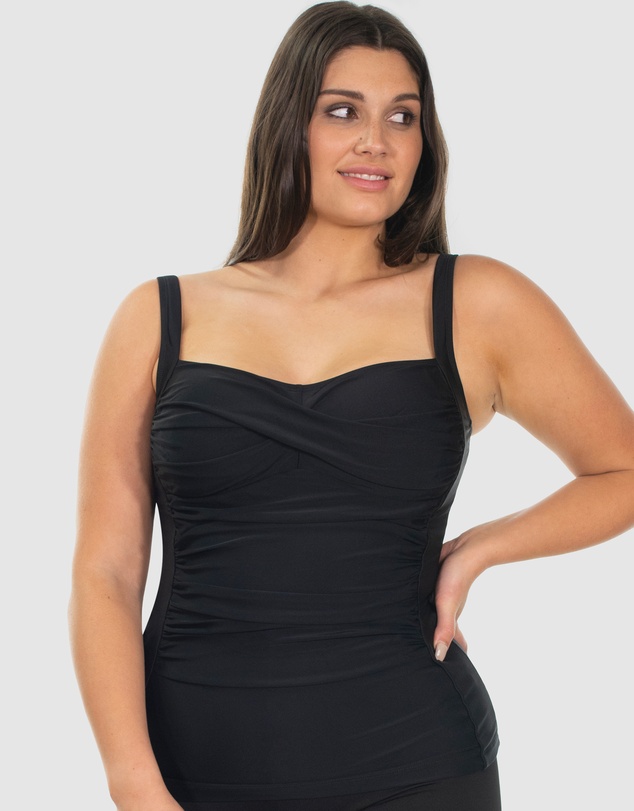 B Free Intimate Apparel - Ruched Bust Swim Tankini Top