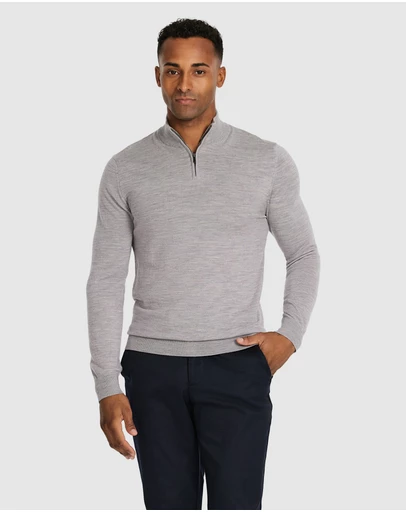 Tarocash - Asher Merino Wool Zip Knit
