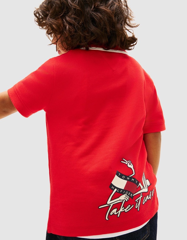 Tommy Hilfiger - LB Take It Easy Graphic Polo SS - Kids