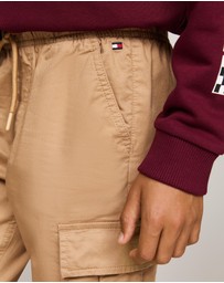 Tommy Hilfiger - Cargo Pull On Cotton Pants - Kids