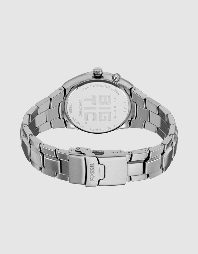 Fossil - Archival Big Tic Silver Tone Analogue-Digital Watch