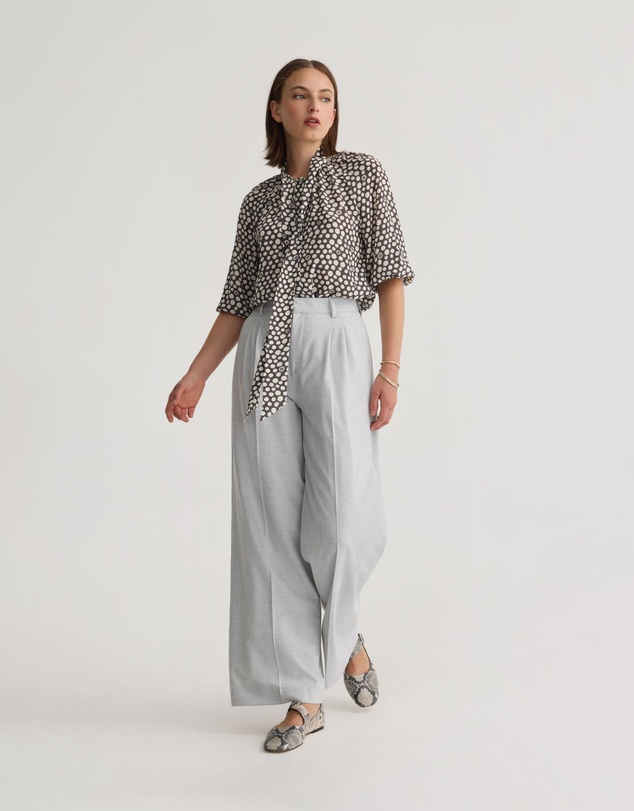 Oxford - Simone Tie Neck Shirt
