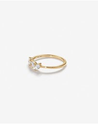 Michael Hill - 0.40 Carat TW Fancy Cut Laboratory-Grown Diamond Four Stone Ring in 10kt Yellow Gold