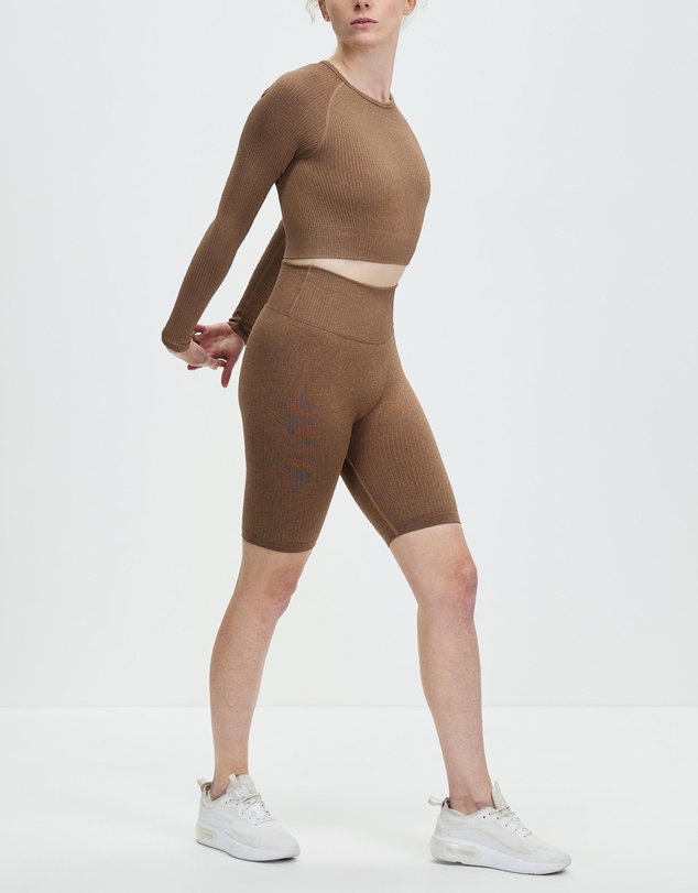 Aim'n - Ribbed Seamless Long Sleeve Crop