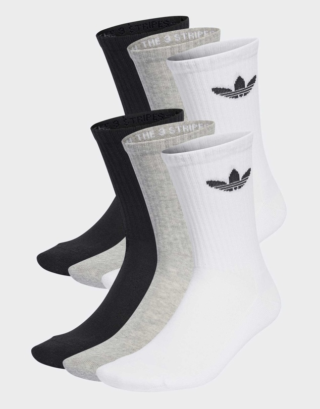 adidas Originals - Trefoil Cushion Crew Socks 6 Pairs Unisex