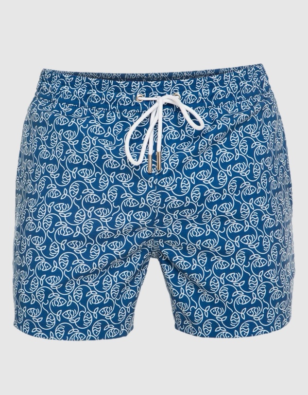 Tolu Australia - Boardshorts with Blue Fishes