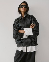Minima Esenciales - Noah Leather Bomber Jacket