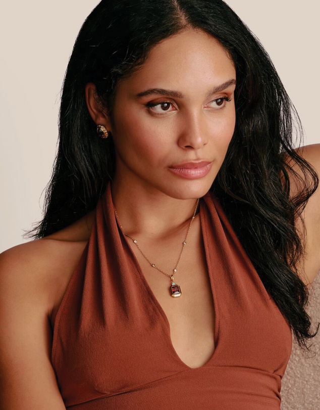 THOMAS SABO - THOMAS SABO Octagon Pendant with Red Zirconia Stone Elyndra