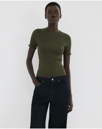 M.N.G - Ribbed Knit T-Shirt