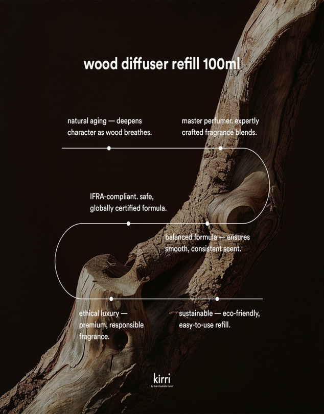 Kirri by Scent Australia Home - Kiwi Coconut Vanilla Wood Diffuser Refill (100ml)