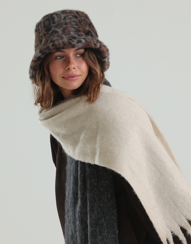 Morgan & Taylor - Marissa Faux Fur Hat in Grey