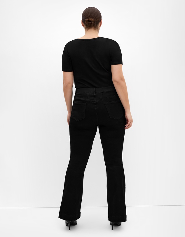 City Chic - Plus size Asha Fit Jasmin Regular Flare Leg Jean - black