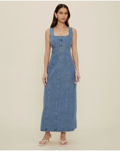 The Fated - Gracie Denim Midi Dress
