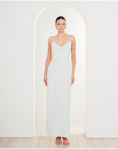 Pilgrim - Lalor Cowl Neck Beaded Gown