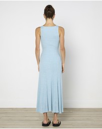 Cirkular - Pre-Loved - Anna Quan Ribbed Knit Dress In Baby Blue
