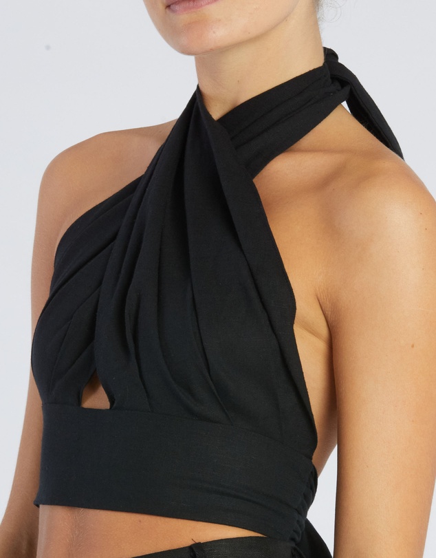 Amelius - Amrita Linen Halter Top