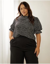 Atmos&Here Curvy - Imara Spot Blouse
