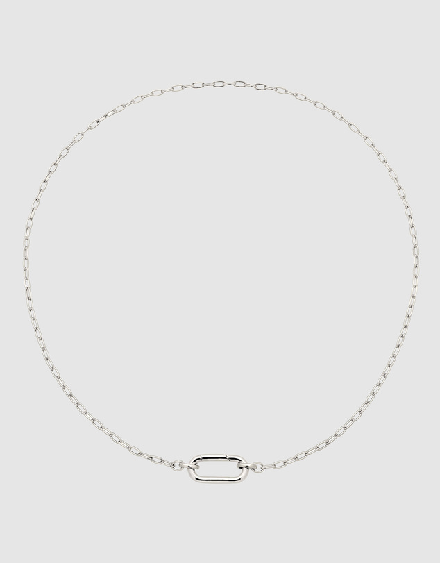 Elli Jewelry - Carabiner Paperclip Chain Necklace in 925 Silver