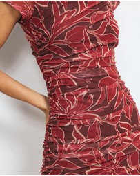 AERE - Polina Mesh Midi Dress
