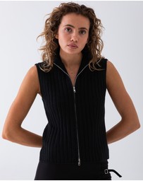 Style Addict - Riley Knit Zip Vest