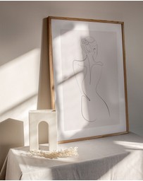 Olive et Oriel - Line Figure I Art Print