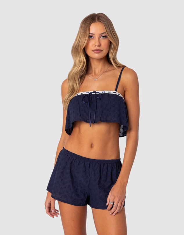 EDIKTED - Edan Eyelet Crop Top