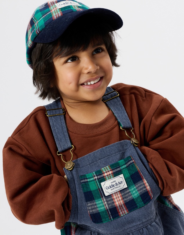 Goldie + Ace - Tate Check Cap - Babies-Kids