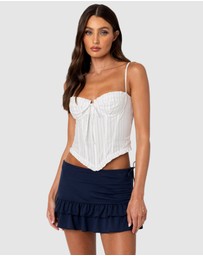 EDIKTED - Greca Striped Poplin Corset