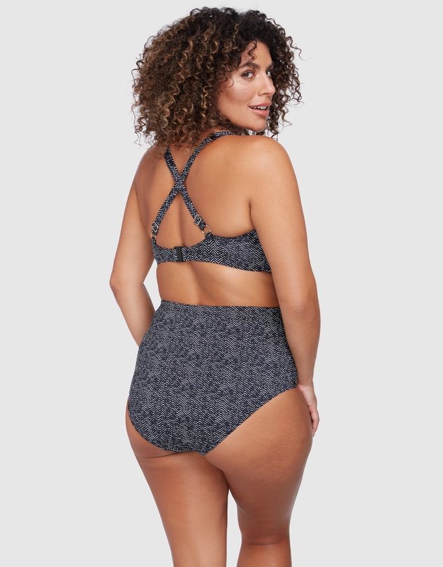 Artesands - Zig Zag Black Botticelli High Waist Swim Pant