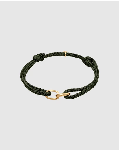 Kuzzoi - ICONIC EXCLUSIVE - Nylon Bracelet with Gold-Plated Sterling Silver Details