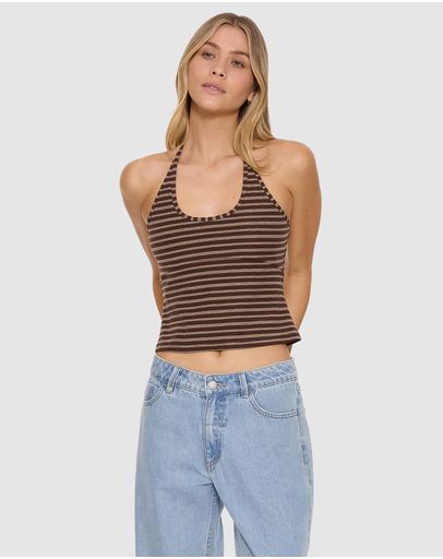 Brown & Cream Stripe